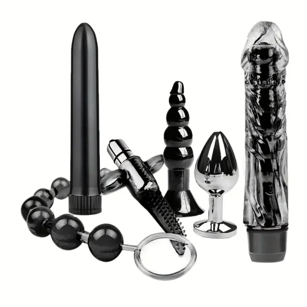 6pcs Sexy Anal Plug Set, Female Masturbator Vibrator Dildo Vibrator Flirting Tease Sex, Adult Erotic Entertainment For Couples And Beginners - Includes Personal Vibrator And Flirting Anal Plugs, Anal Vibrator Set (Batteries Not Included) - Image 4
