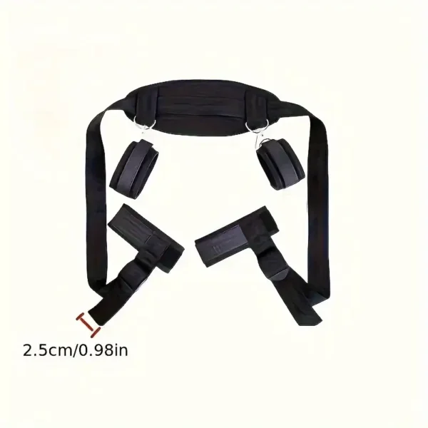 1 piece Bdsm bed bondage set - adult fun letter pattern webbing, multifunctional nylon sex accessories, couple flirting and bed restraint sex kit, couple sex bondage belt - Image 5