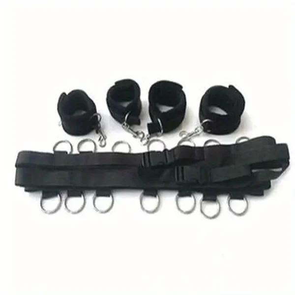 1 piece Bdsm bed bondage set - adult fun letter pattern webbing, multifunctional nylon sex accessories, couple flirting and bed restraint sex kit, couple sex bondage belt - Image 7