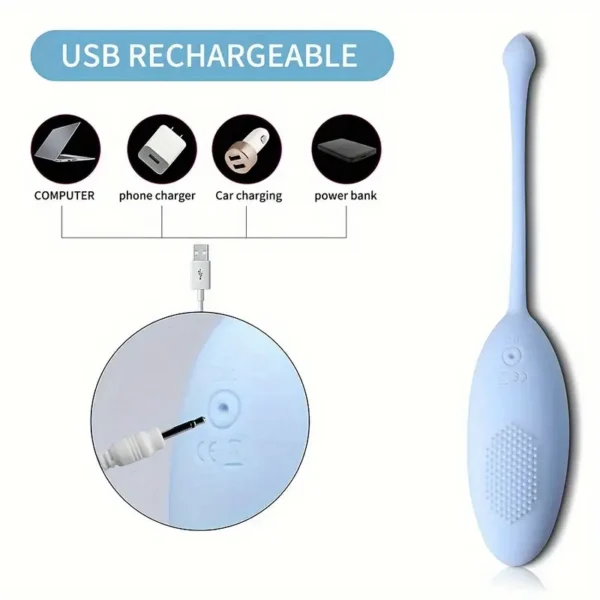 1pcs Remote Control Egg Shaped Vibrator Adult Female Sex Toys, G-spot Vibrator Wearable Panty Vibrator, Vibrating Panties with 12 Modes Female Couple Sex Toys - Image 9