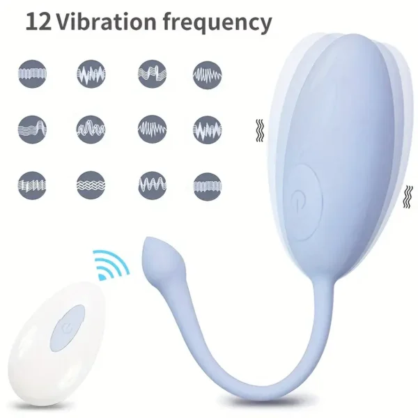 1pcs Remote Control Egg Shaped Vibrator Adult Female Sex Toys, G-spot Vibrator Wearable Panty Vibrator, Vibrating Panties with 12 Modes Female Couple Sex Toys - Image 2