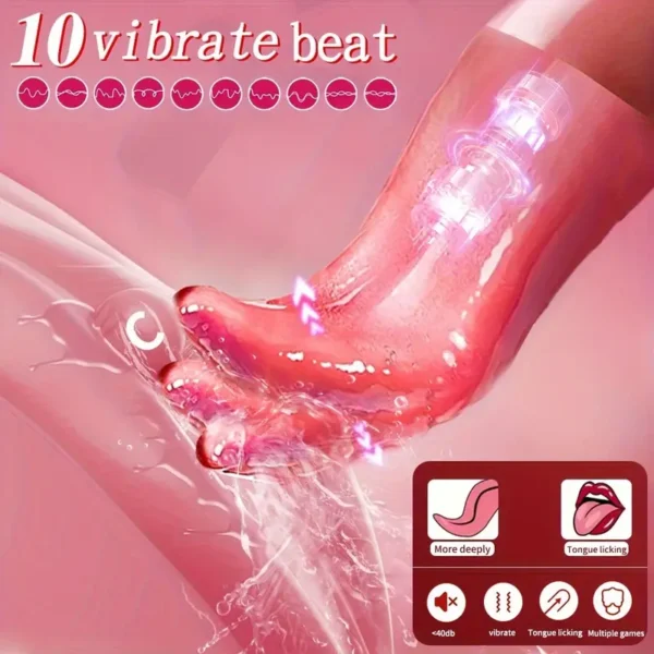 10 Frequency Licking Tongue Clitoral Stimulation Female Sex Toy: G-Spot Massage, Soft Silicone, USB Charging, Suitable for Couples - Image 5