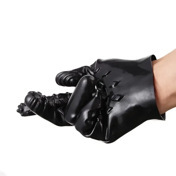 Valentine's Day Erotic Massage Gloves - Wolf Tooth Design, Fingerless for Intimacy and Flirting, Adult Novelty Accessories - Image 6