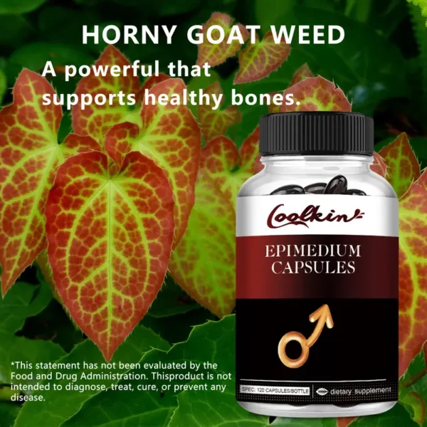 Horny Goat Weed - Staghorn Herb - Advanced Formula, Men's Health Support - 120 Capsules - Image 3