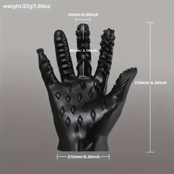 Valentine's Day Erotic Massage Gloves - Wolf Tooth Design, Fingerless for Intimacy and Flirting, Adult Novelty Accessories - Image 8