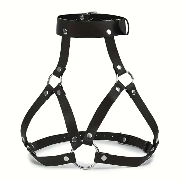 European and American hot selling adult sex toys artificial leather mouth plug chest clip bondage underwear SM alternative bondage training toys - Image 6