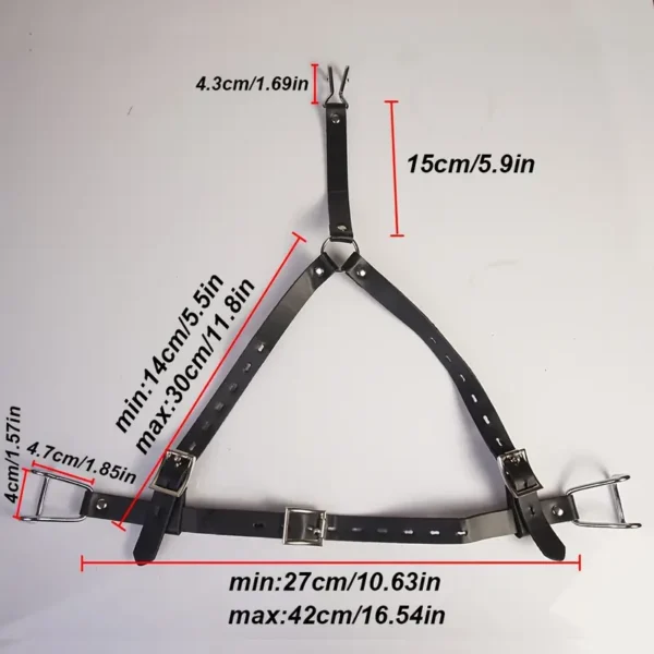 Stainless Steel Spider Ring Gag BDSM Bondage, Nose and Mouth Hook Diffuser, Leather Headband, Couple Restraint Sex Toy - Image 4