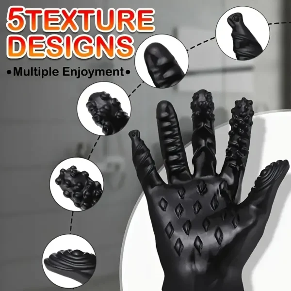 Valentine's Day Erotic Massage Gloves - Wolf Tooth Design, Fingerless for Intimacy and Flirting, Adult Novelty Accessories - Image 9