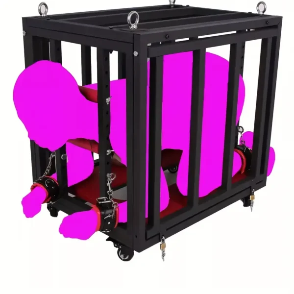 1pc BDSM Kidnapping Cage, Couple Sex Furniture, Erotic Games and Role Play Adult Games, Dungeon Sex Cage, Black