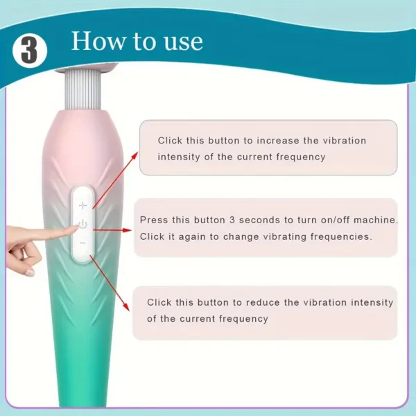 1pc Big Magic AV Wand Vibrators for Women Massager, Female Clitoris Stimulator G Spot Stimulation, Powerful 10 Speeds Woman Vibrator Sexule Toys, USB Rechargeable Sexual Wellness Erotic Adult Sex Product for Woman Made in China - Image 7